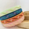 2.1cm hecho a mano DIY arcos cruz jacquard étnico bordado correas para el pelo tocados espectáculos ropa accesorios details Picture
